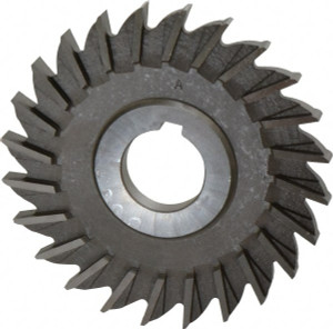 Made in USA 4" Diam x 5/16" Face Width Straight Tooth Side Milling Cutter 1" Arbor Hole, High Speed Steel, Uncoated, 24 Teeth SM4312 - 73014201