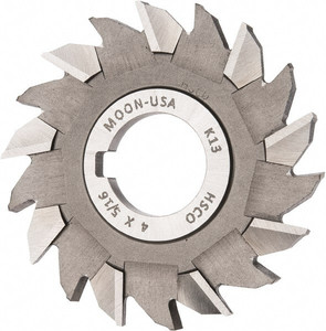 Made in USA 4" Diam x 5/16" Face Width Staggered Tooth Side Milling Cutter 1-1/4" Arbor Hole, Cobalt, Uncoated, 18 Teeth CSTM4312-1 - 72984206