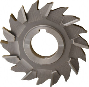 Made in USA 4" Diam x 3/8" Face Width Staggered Tooth Side Milling Cutter 1-1/4" Arbor Hole, Cobalt, Uncoated, 18 Teeth CSTM4375-1 - 72984248
