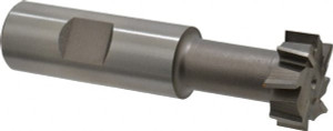 Made in USA 31/32" Diam, 25/64" Wide, High Speed Steel T-Slot Cutter 17/32" Neck Diam, 3/4" Shank Diam, 2-1/16" Shank Length, 3-7/16" OAL, 1/2" Bolt, Uncoated TS125 - 73000325