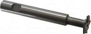 Made in USA 1" Diam, 1/8" Wide, Cobalt T-Slot Cutter 7/16" Neck Diam, 1" Neck Length, 5/8" Shank Diam, 4-5/16" OAL, Uncoated CETS1-18 - 00608448