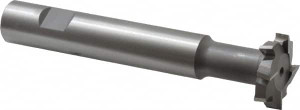 Made in USA 1-1/4" Diam, 5/16" Wide, Cobalt T-Slot Cutter 19/32" Neck Diam, 1-1/8" Neck Length, 3/4" Shank Diam, 5-1/8" OAL, Uncoated CETS12-516 - 00608547