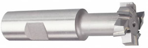 Made in USA 1-1/4" Diam, 31/64" Wide, Carbide-Tipped T-Slot Cutter 21/32" Neck Diam, 1-9/64" Neck Length, 1" Shank Diam, 2-5/16" Shank Length, 3-15/16" OAL, 5/8" Bolt, TiN Finish CTTS150-TIN - 03025962
