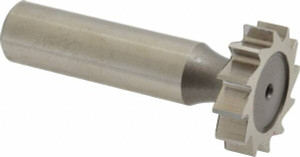KEO ANSI 807 (Old Std # A) 7/8" Cut Diam, 1/4" Cut Width, 1/2" Shank, Staggered-Tooth Woodruff Keyseat Cutter High Speed Steel, Uncoated, 2-1/4" OAL, 10 Teeth 68075 - 72468267