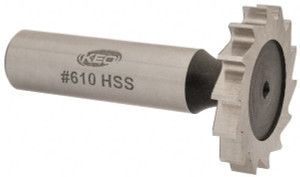 KEO ANSI 610 (Old Std # 19) 1-1/4" Cut Diam, 3/16" Cut Width, 1/2" Shank, Straight-Tooth Woodruff Keyseat Cutter High Speed Steel, Uncoated, 2-3/16" OAL, 14 Teeth 66100 - 72467954