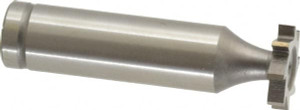 Made in USA ANSI 405 (Old Std # 5) 5/8" Cut Diam, 1/8" Cut Width, 1/2" Shank, Straight-Tooth Woodruff Keyseat Cutter Cobalt, Uncoated, 2-1/8" OAL, 8 Teeth CKY450 - 40606105