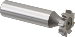Made in USA ANSI 506 (Old Std # 8) 3/4" Cut Diam, 5/32" Cut Width, 1/2" Shank, Staggered-Tooth Woodruff Keyseat Cutter High Speed Steel, Uncoated, 2.1563" OAL, 8 Teeth STKY575 - 72970080