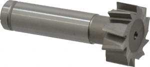 Made in USA ANSI 1208 (Old Std # 152) 1" Cut Diam, 3/8" Cut Width, 1/2" Shank, Staggered-Tooth Woodruff Keyseat Cutter Cobalt, Uncoated, 2-3/8" OAL, 10 Teeth CSTKY775 - 40607228