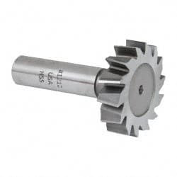 Made in USA ANSI 1212 (Old Std # G) 1-1/2" Cut Diam, 3/8" Cut Width, 1/2" Shank, Staggered-Tooth Woodruff Keyseat Cutter High Speed Steel, Uncoated, 2-3/8" OAL, 14 Teeth STKY1200 - 72979073