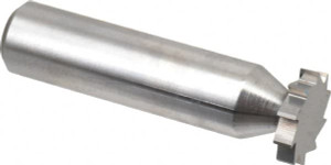Made in USA ANSI 405 (Old Std # 5) 5/8" Cut Diam, 1/8" Cut Width, 1/2" Shank, Straight-Tooth Woodruff Keyseat Cutter Solid Carbide, Uncoated, 2-1/8" OAL, 10 Teeth 405 - 73055055