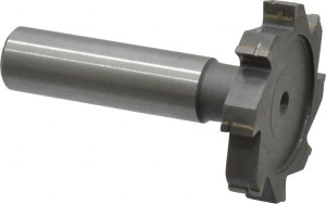 Made in USA ANSI 812 (Old Std # 24) 1-1/2" Cut Diam, 1/4" Cut Width, 1/2" Shank, Straight-Tooth Woodruff Keyseat Cutter Carbide-Tipped, Uncoated, 2-1/4" OAL, 8 Teeth TC812 - 02037554