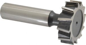 Value Collection ANSI 1210 (Old Std # E) 1-1/4" Cut Diam, 3/8" Cut Width, 1/2" Shank, Staggered-Tooth Woodruff Keyseat Cutter High Speed Steel, Uncoated, 2-3/8" OAL, 14 Teeth C12001210 - 02979052