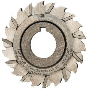 Controx-Neuhauser 2" Diam x 0.0938" Thick Staggered Tooth Side Chip Saw 5/8" Arbor Hole Diam, Cobalt, Uncoated, 22 Teeth, with Keyway 244298 - 64000094