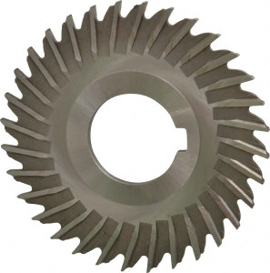 Made in USA 3" Diam x 7/64" Thick Straight Tooth Side Chip Saw 1" Arbor Hole Diam, High Speed Steel, Uncoated, 32 Teeth, with Keyway SS3109 - 73143075