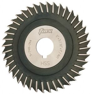 Value Collection 5" Diam x 3/32" Thick Straight Tooth Side Chip Saw 1" Arbor Hole Diam, High Speed Steel, Uncoated, 40 Teeth 5-748-344 - 03145067