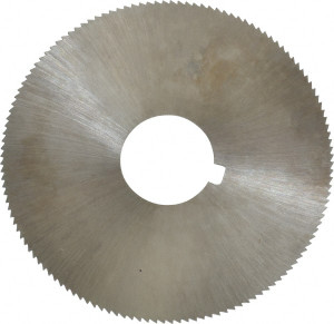 Made in USA 2-1/4 x 0.025", 5/8" Arbor, 132-Tooth High Speed Steel Slitting & Slotting Saw Uncoated, RH Cut, Straight Teeth, Concave Ground, Contains Keyway OSSB025132 - 73328254