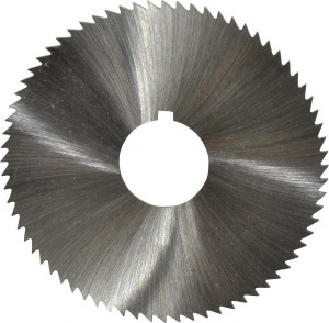 Made in USA 2-3/4 x 0.04", 3/4" Arbor, 72-Tooth High Speed Steel Slitting & Slotting Saw Uncoated, RH Cut, Straight Teeth, Concave Ground, Contains Keyway OSPEC3677 - 73314403