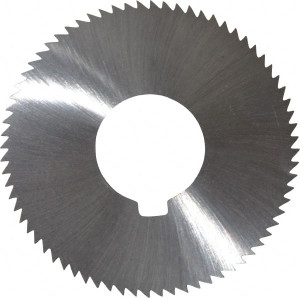 Made in USA 2-3/4 x 0.045", 1" Arbor, 72-Tooth High Speed Steel Slitting & Slotting Saw Uncoated, RH Cut, Straight Teeth, Concave Ground, Contains Keyway OSSC04572 - 73316457