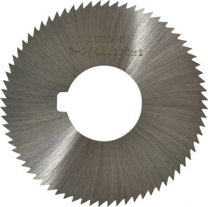 Made in USA 2-3/4 x 0.128", 1" Arbor, 72-Tooth High Speed Steel Slitting & Slotting Saw Uncoated, RH Cut, Straight Teeth, Concave Ground, Contains Keyway OSSC12872 - 73316945