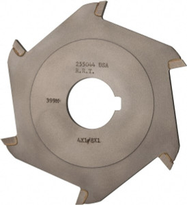 Made in USA 4 x 1/8", 1" Arbor, 6-Tooth Carbide-Tipped Slitting & Slotting Saw Uncoated, RH Cut, Straight Teeth, Contains Keyway 2550-44 - 73516445 Made in USA 4 x 1/8", 1" Arbor, 6-Tooth Carbide-Tipped Slitting & Slotting Saw Uncoated, RH Cut, Straight Teeth, Contains Keyway 2550-44 - 73516445