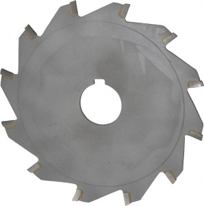 Made in USA 5 x 3/32", 1" Arbor, 12-Tooth Carbide-Tipped Slitting & Slotting Saw Uncoated, RH Cut, Straight Teeth, Contains Keyway 2558-52 - 73519522