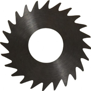 RobbJack 1 x 0.014", 3/8" Arbor, 24-Tooth Solid Carbide Slitting & Slotting Saw Uncoated, RH Cut, Straight Teeth, Concave Ground C10-0140-12-24 - 02114361