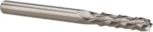 Accupro 1/8" Diam, 1/2" LOC, 1/8" Shank Diam, Burr-End Diamond-Pattern Router Bit Solid Carbide, Uncoated, 1-1/2" OAL, RH Cut, Use on Fiberglass OCRDB30 - 71176499
