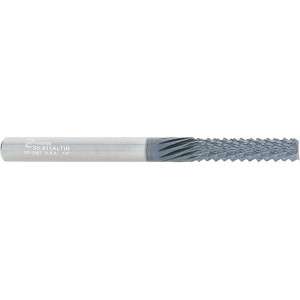 LMT Onsrud LP 1/4" Diam, 1" LOC, 1/4" Shank Diam, End Mill-End Diamond-Pattern Router Bit Solid Carbide, 6.35 Finish, 3" OAL, RH Cut, Use on Composites 66-911ALTIN - 44192342