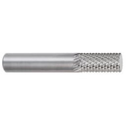 OSG 3/16" Diam, 5/8" LOC, 1/4" Shank Diam, Plain (No End) Diamond-Pattern Router Bit Solid Carbide, Finish, 2" OAL, RH Cut, Use on Fiberglass 640-1881 - 55149462