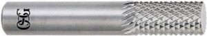 OSG 3/8" Diam, 1" LOC, 3/8" Shank Diam, Drill Point Diamond-Pattern Router Bit Solid Carbide, Uncoated, 2-1/2" OAL, RH Cut, Use on Glass Reinforced Polyester, Graphite Composite Laminates, Kevlar, Phenolic Epoxy 640-3754 - 55474233