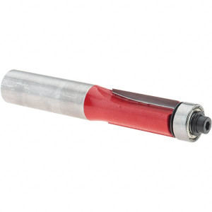 Freud Tools 1/2" Diam, 1" LOC, 9 Flute Carbide-Tipped Edge Profile Flush Trim Router Bit 1/2" Shank Diam, 3-1/4" OAL, Use on Composites, Hardwood, Softwood, Plywood 42-110 - 84000496