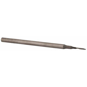Accupro 1mm Diam RH Solid Carbide 1-Flute Single Edge Upcut Spiral Router Bit Uncoated, 5mm LOC, 3mm Shank Diam, 57mm OAL, Use on Plastics OCSFPM01010 - 71177414