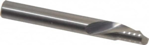 LMT Onsrud LP 1/4" Diam RH Solid Carbide 1-Flute Single Edge Downcut Spiral Router Bit Uncoated, 3/8" LOC, 1/4" Shank Diam, 2" OAL, Use on Aluminum 62-620 - 76525799