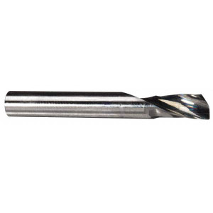 LMT Onsrud LP 3/16" Diam RH Solid Carbide 1-Flute Single Edge Downcut Spiral Router Bit Uncoated, 3/8" LOC, 3/16" Shank Diam, 2" OAL, Use on Aluminum, Plastics, Solid Surfaces, Wood 64-016 - 09886078