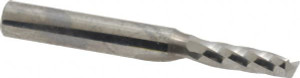 LMT Onsrud LP 3/16" Diam RH Solid Carbide 1-Flute Single Edge Upcut Spiral Router Bit Uncoated, 5/8" LOC, 1/4" Shank Diam, 2" OAL, Use on Aluminum, Plastics, Solid Surfaces, Wood 65-018 - 09885971