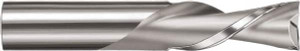 KYOCERA SGS 1/8" Diam RH Solid Carbide 2-Flute Square End Downcut Spiral Router Bit Uncoated, 1/2" LOC, 1/4" Shank Diam, 2" OAL, Use on Composite Plastics, Non-Ferrous Materials 91001 - 67342253