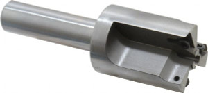 Everede Tool 1-1/8" Diam, 1/2" Shank Diam, 3 Insert Indexable Counterbore Uses TPGH 215 Inserts, 3.2" OAL, Straight Shank 01237 - 36879179