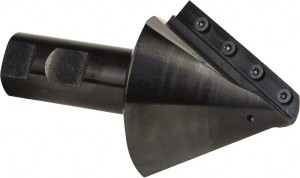Cutting Tool Technologies 2.82" Max Diam, 1" Shank Diam, 2.01" LOC, 60° Included Angle, Indexable Countersink Uses 8 Square SPEH 322 Inserts 6PLC-020 - 87782223