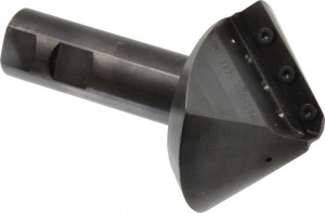 Cutting Tool Technologies 2.96" Max Diam, 1" Shank Diam, 1.23" LOC, 90° Included Angle, Indexable Countersink Uses 6 Square SPEH 322 Inserts 9PLC-020C - 88049721