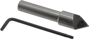 Everede Tool 0.463" Max Diam, 3/8" Shank Diam, 60° Included Angle, Indexable Countersink Uses 1 Triangle TPGH 215 Insert 01284 - 03303195