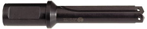 Allied Machine 3/8" to 27/64" Diam 3/4" Max Depth Straight Flute Spade Drill 5/8" Diam Straight Shank with Flange, 1-31/32" Body Length, 1-7/8" Flute Length, 3-3/4" OAL, Through Coolant, Series Y 210Y0S-063F - 79230280