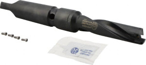 Allied Machine 11/16" to 11/16" Diam 2-1/2" Max Depth Helical Flute Spade Drill 3MT Taper Shank, 3-43/64" Body Length, 3-5/16" Flute Length, 7-3/16" OAL, Through Coolant, Series 0.5 24005H-003IS044 - 63422869