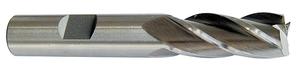 Precise 1/2" Mill x 3/8" Shank  M42 Cobalt 4 Flute Single-End Center Cut End Mill, 2-1/2" OAL - 5835-0500
