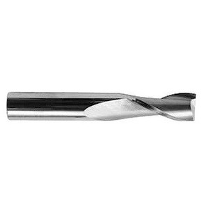 Precise 3/16" Mill Diameter x 3/16" Shank 2 Flute Carbide End Mill, Flute Length 5/8", 2" OAL - 8003-0018