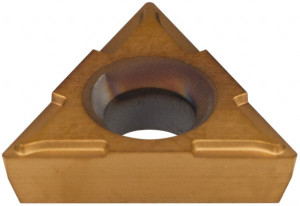 Hertel TPCH2205 HP520B Carbide Boring Insert TiN Finish, 60° Triangle, 0.007" Corner Radius, 1/4" Inscribed Circle, 3/32" Thick, 11° Relief Angle H59874651 - 74160565