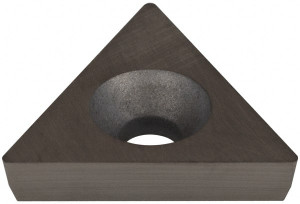 Hertel TD6P1 HT410B Carbide Boring Insert Uncoated, 60° Triangle, 1/64" Corner Radius, 3/8" Inscribed Circle, 1/8" Thick, 11° Relief Angle H59875070 - 74160730