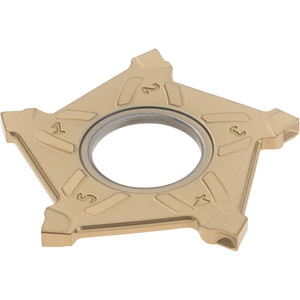 Iscar Cut-Off Insert, Style: PENTA, Insert Size Code: 200, Solid Carbide, Grade IC808G, Lead Angle Direction: Neutral, Insert Hand: Neutral, Chipbreaker: C, Application: Grooving, Parting, Series: PentaIQGrip, Coating Process: PVD 6004743 - 69634103