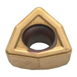 Kennametal DFT05T308HP KC7140 Carbide Indexable Drill Insert TiN/TiCN Finish, 8mm Inscribed Circle, 3.75mm Thick, 0.8mm Corner Radius, 84° Trigon 1804829 - 01277862 Kennametal DFT05T308HP KC7140 Carbide Indexable Drill Insert TiN/TiCN Finish, 8mm Inscribed Circle, 3.75mm Thick, 0.8mm Corner Radius, 84° Trigon 1804829 - 01277862