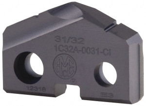 Allied Machine 2 1-3/32" C2 TIALN Carbide Spade Drill Insert TiAlN Finish, 1-3/32" Diam, 3/16" Thick, 132°, Series T-A 1C22A-0103 - 79722302