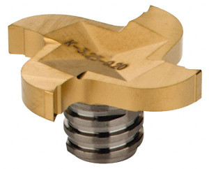 Iscar MM GRIT 22K3.25-.2 528 Carbide Groove Milling Tip Insert TiCN/TiN Finish, 4 Flutes, 0.854" Diam, 0.177" Depth, Series Multimaster 6403113 - 04111621